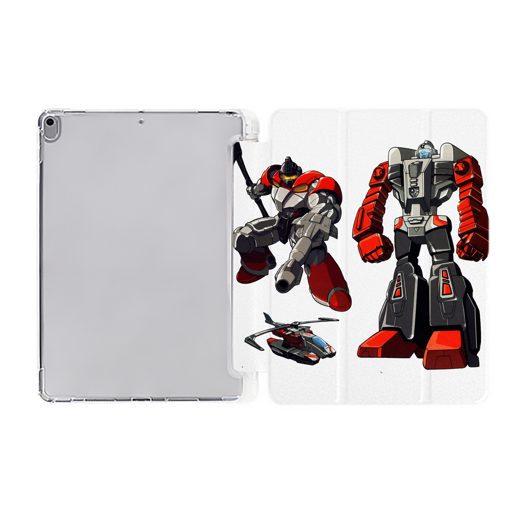 （画像用）  IPad ケース ペン収納付き 三つ折りスタンド PUレザー×シリコン 対応機種9.5/10.5/10.9インチ